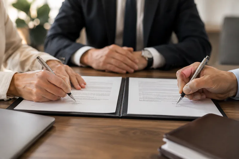 Signature d'une convention de divorce par consentement mutuel